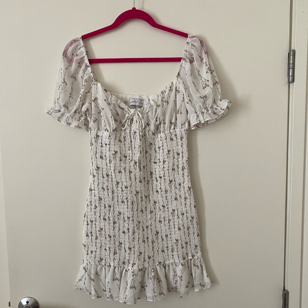 Petal and Pup floral smocked puff sleeved dress